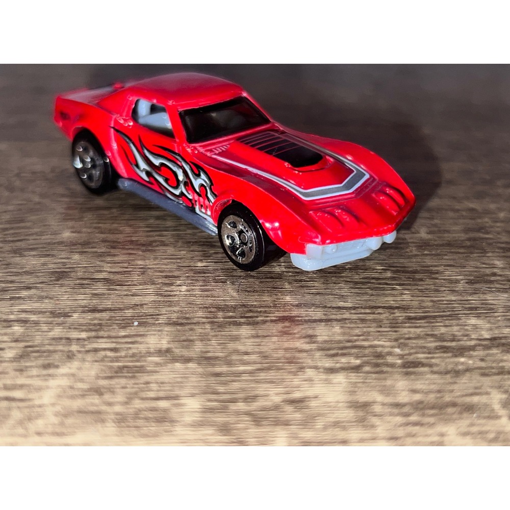 2010 Hot Wheels '69 COPO Corvette Red With Flames Loose Die Cast EUC Hot Rod